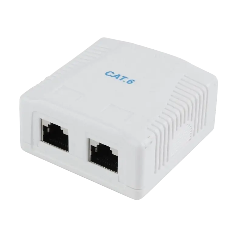 Cablexpert 2xRJ45 Surface mount box 8P8C/FTP CAT.6e/KRONE, NCAC-2F6-01