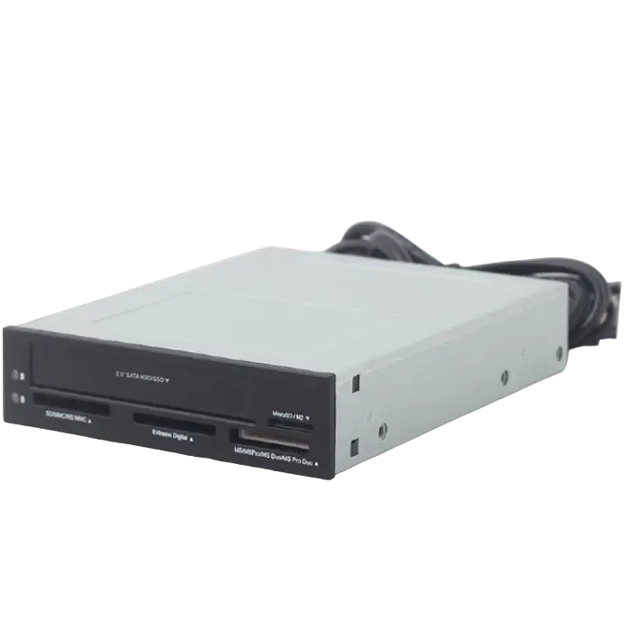 3.5" Card Reader Internal Gembird FDI2-ALLIN1-03, 2.5'' HDD/SSD drive bay, SD/MMC/RS-MMC/MS/MicroSD
