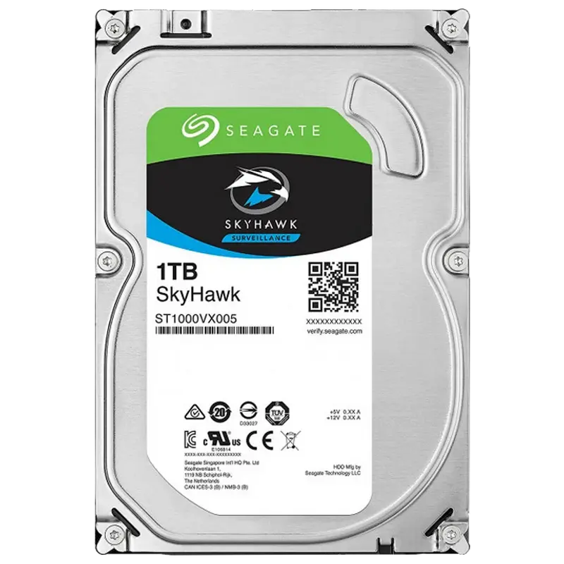 3.5" HDD 1.0TB-SATA- 64MB Seagate " SkyHawk (ST1000VX005)", Surveillance, CMR