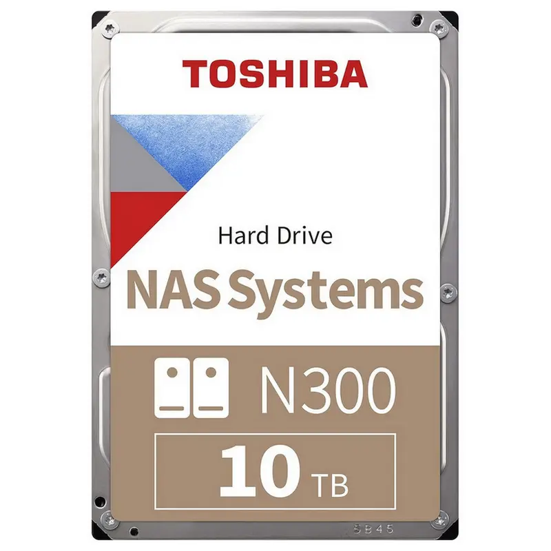3.5" HDD 10.0TB-SATA-512MB Toshiba N300 NAS Systems (MN10ADA10TS), NAS, 24/7, CMR, 7200rpm, 1.0M (MT
