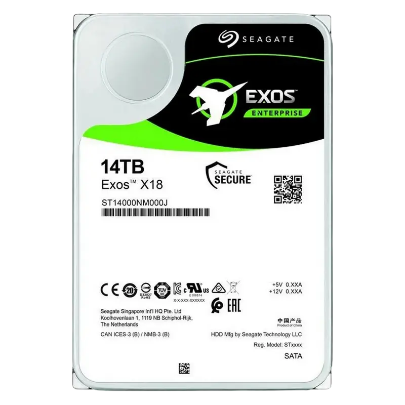 3.5" HDD 14.0TB-SATA-256MB Seagate Enterprise "Exos X18 (ST14000NM000J)"