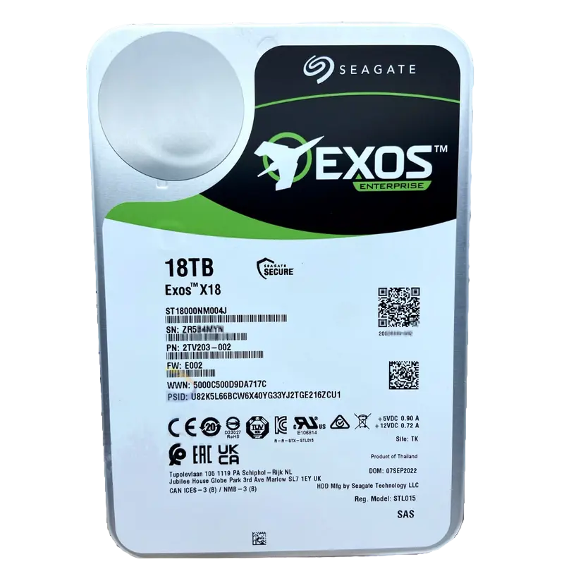3.5" HDD 18.0TB-SAS-256MB Seagate Enterprise "Exos X18 (ST18000NM004J)"