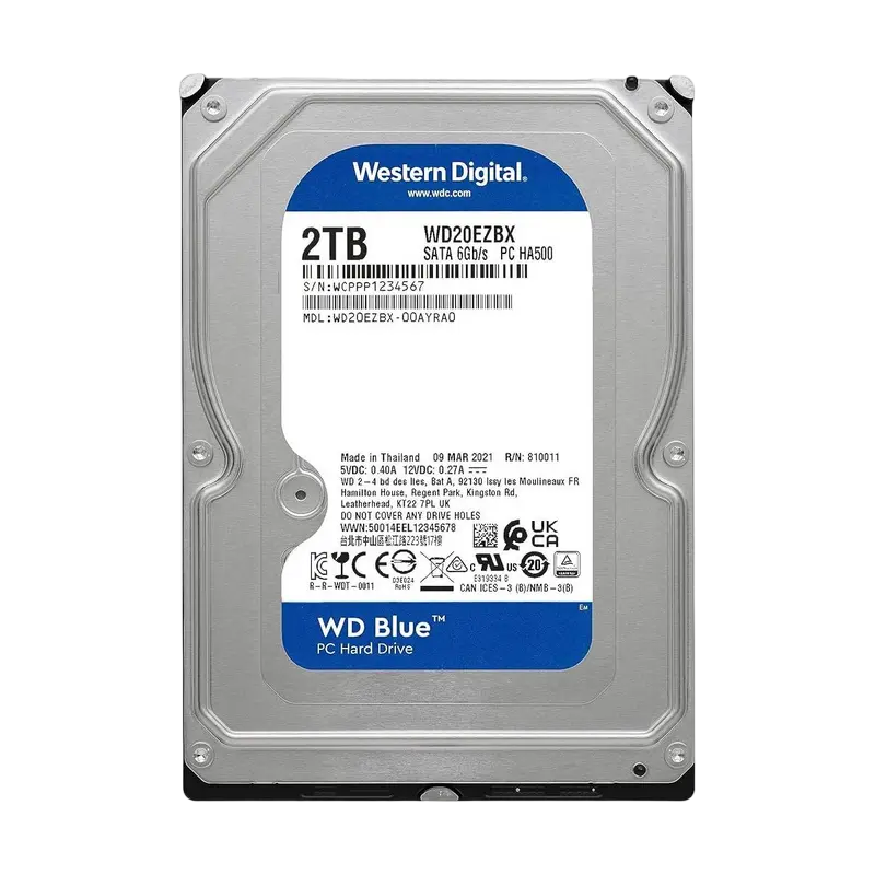 3.5" HDD 2.0TB -SATA-256MB Western Digital "Blue (WD20EZBX)"