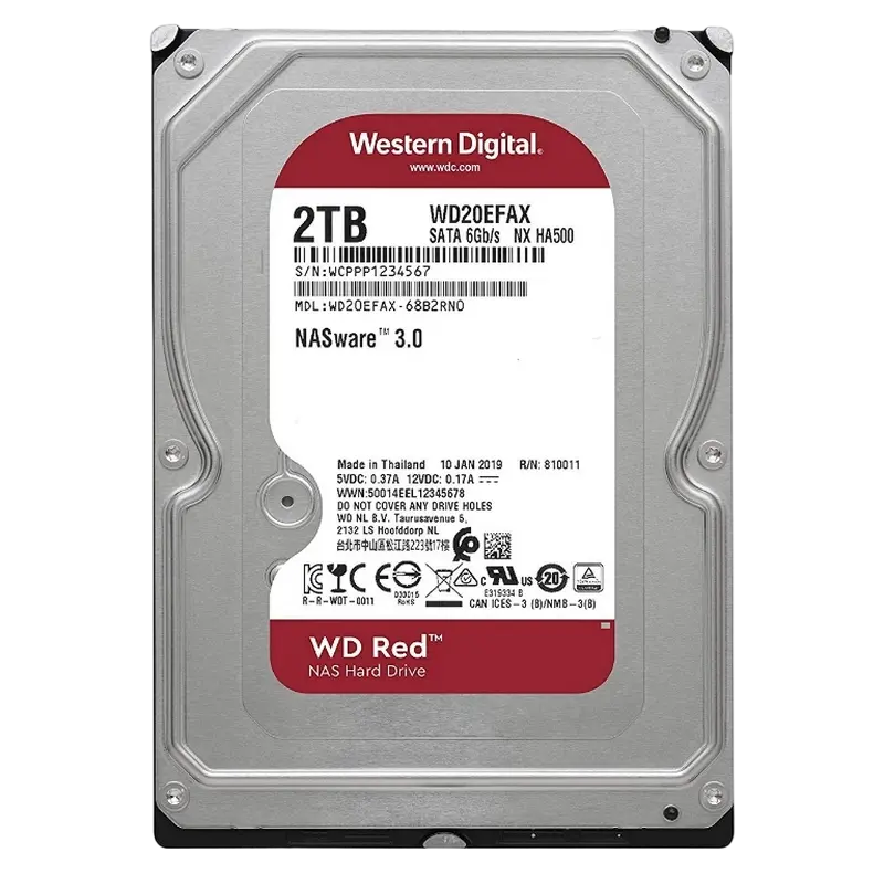 3.5" HDD 2.0TB-SATA - 64MB Western Digital " Red Plus (WD20EFRX)", NAS, CMR