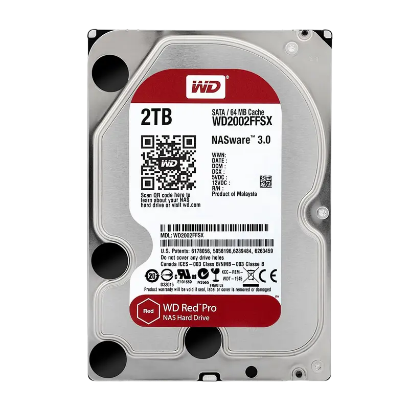 3.5" HDD 2.0TB-SATA- 64MB Western Digital "Red Pro (WD2002FFSX)", NAS, CMR