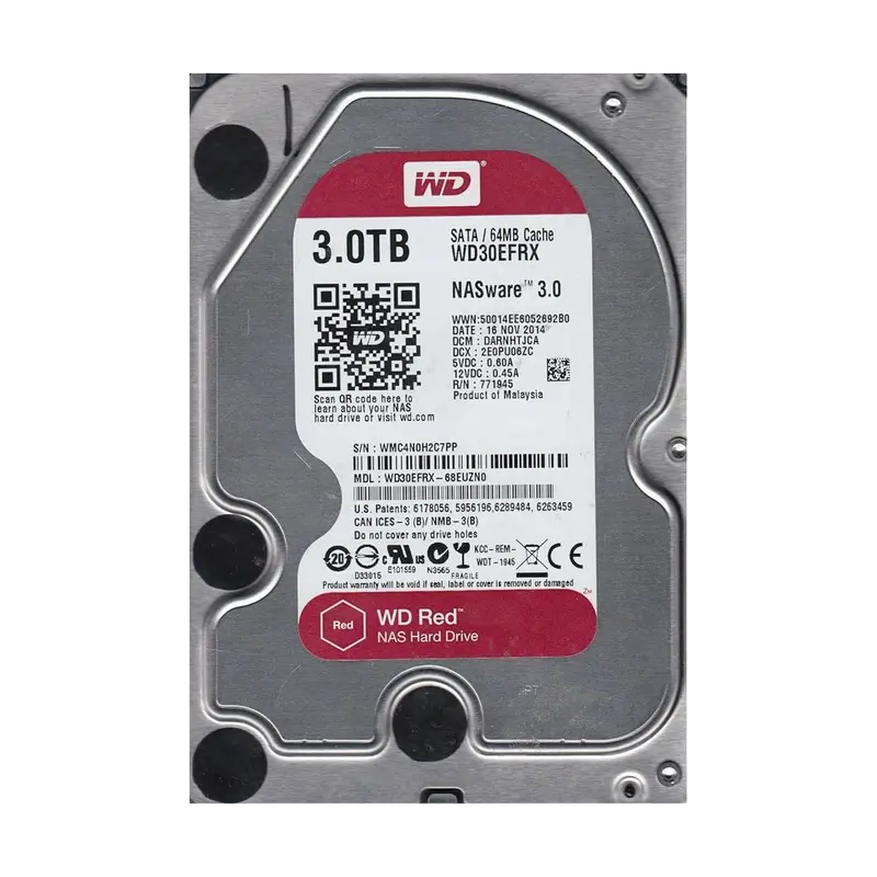 3.5" HDD 3.0TB-SATA-64MB Western Digital "Red Plus (WD30EFRX)", NAS, CMR