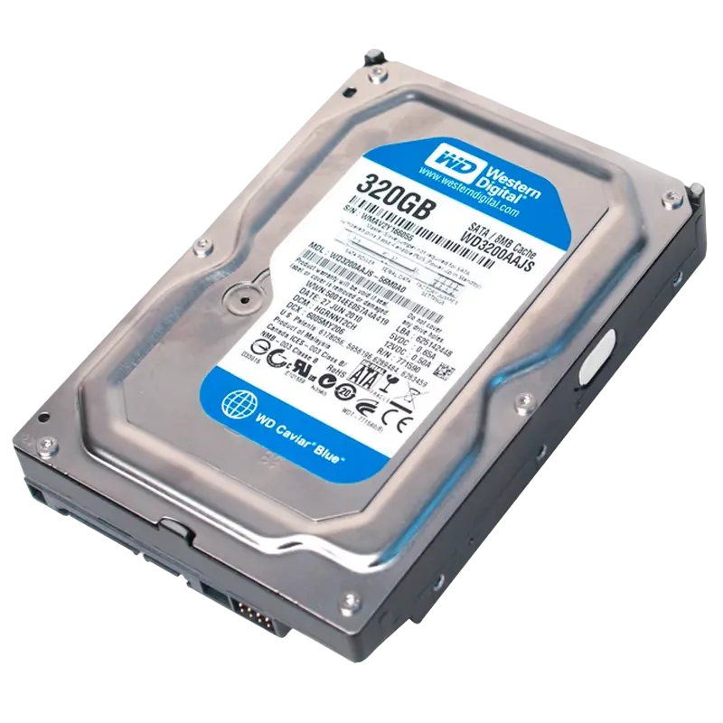 3.5" HDD 320GB-SATA- 8MB Western Digital "Blue (WD3200AAJS)" Ref