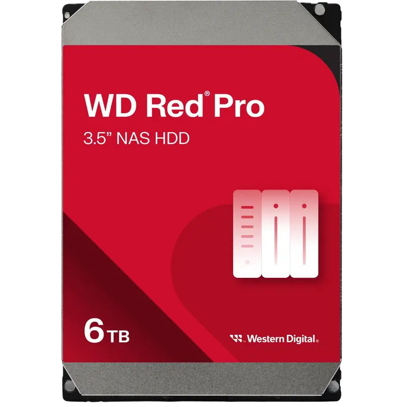 3.5" HDD 6.0TB -SATA-256MB Western Digital "Red Pro (WD6005FFBX)", NAS, CMR