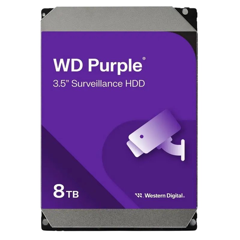 3.5" HDD 8.0TB-SATA-256MB Western Digital "Purple (WD85PURZ)", Surveillance, CMR