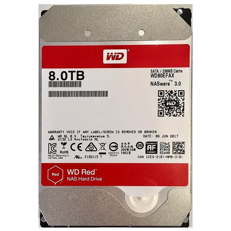 3.5" HDD 8.0TB-SATA-256MB Western Digital "Red (WD80EFAX)", NAS, CMR