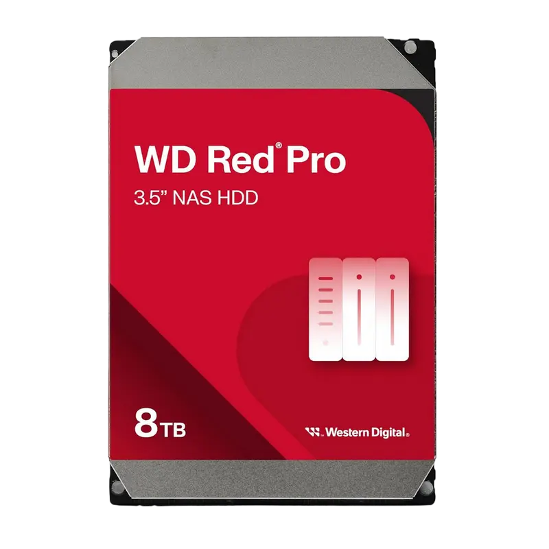 3.5" HDD 8.0TB-SATA-256MB Western Digital "Red Pro (WD8005FFBX)", NAS, 24/7, CMR, 7200rpm, 2.0M (M