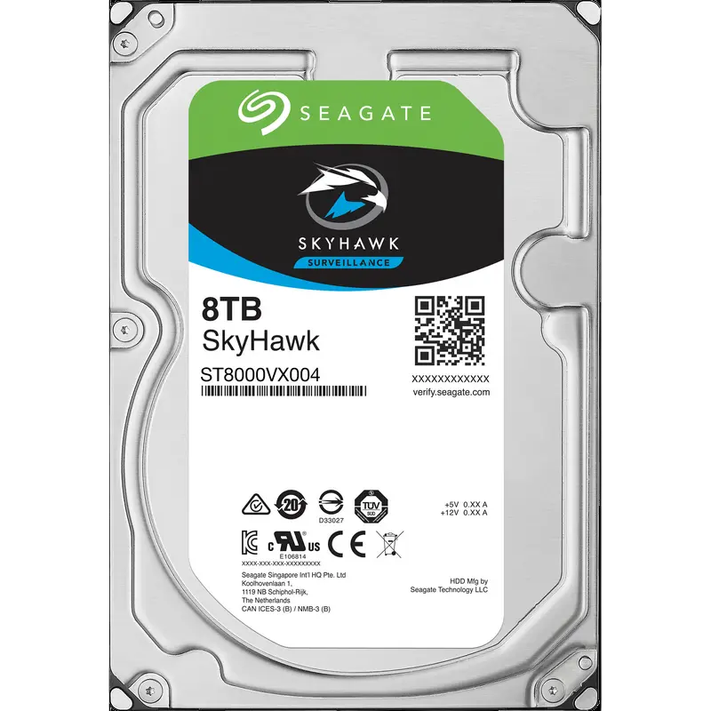 3.5" HDD 8.0TB-SATA-256MB Seagate " SkyHawk Surveillance (ST8000VX004)"