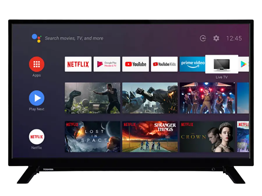 32" LED SMART TV TOSHIBA 32WA2063DG, 1368x768 HD, Android TV, Black