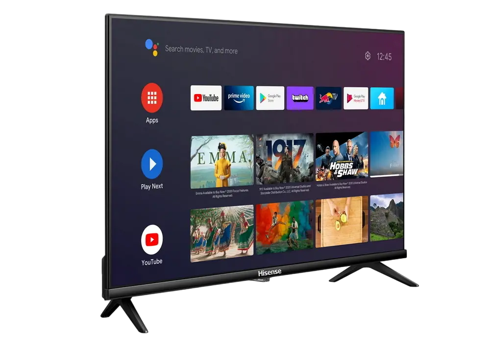 Televizor Hisense 32A4HA LED HD Android TV 32 inch Negru, detaliu interfață