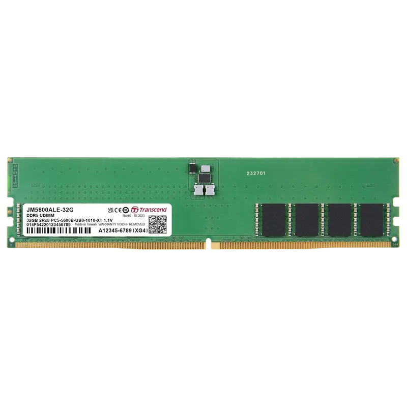 32GB DDR5- 5600MHz Transcend JetRam (JM5600ALE-32G), (2Gx8)x16, 2Rx8, CL46, 1.1V