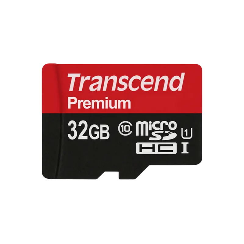32GB MicroSD (Class 10) UHS-I (U1), Transcend "TS32GUSDCU1" (R/W:60/20MB/s)
