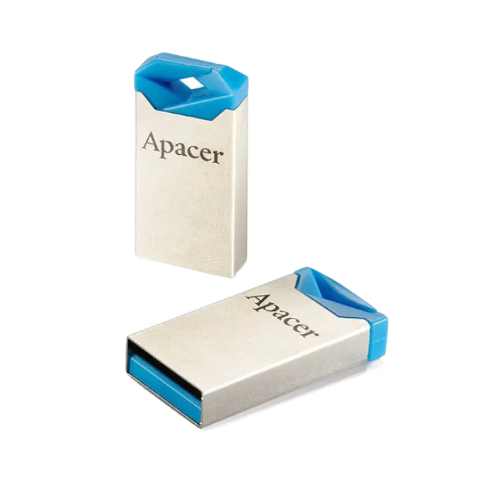 32GB USB2.0 Flash Drive Apacer "AH111", Silver-Blue, Super-Mini, Metal, Capless (AP32GAH111U-1)