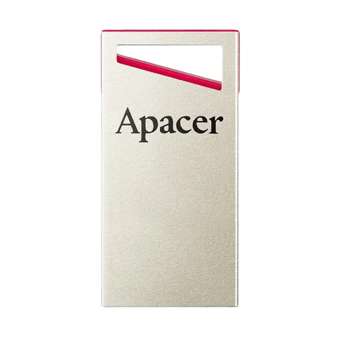 32GB USB2.0 Flash Drive Apacer "AH112", Silver-Red, Super-Mini, Metal, Capless (AP32GAH112R-1)