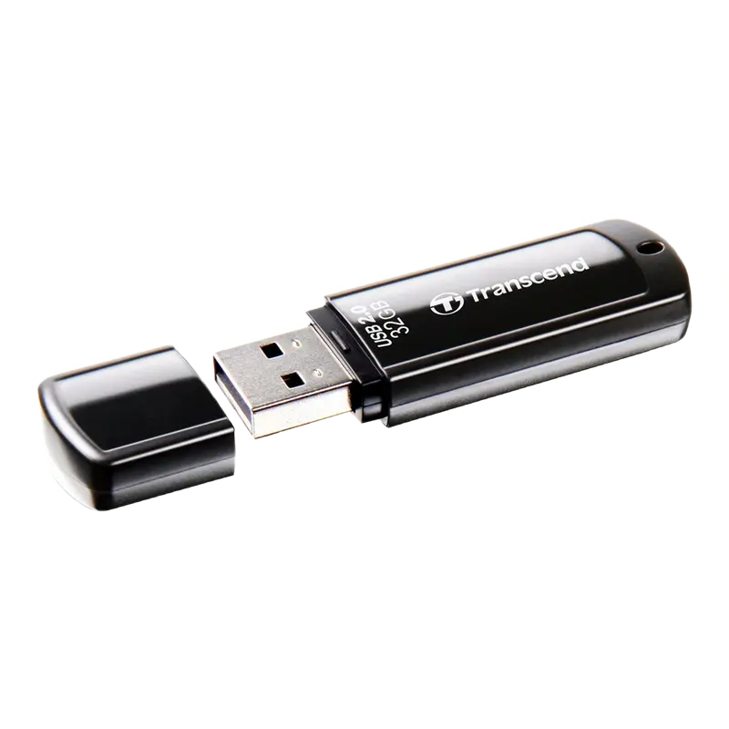 32GB USB2.0 Flash Drive Transcend "JetFlash 350", Black, Classic Cap (R/W:18/8MB/s)