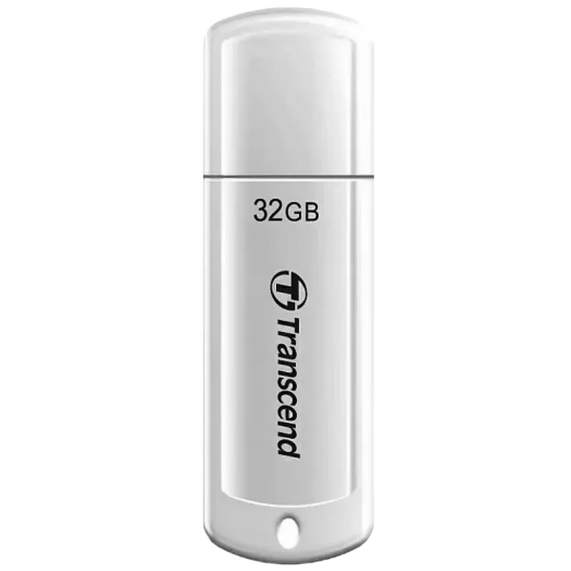 32GB USB2.0 Flash Drive Transcend "JetFlash 370", White, Classic Cap (R/W:18/8MB/s)