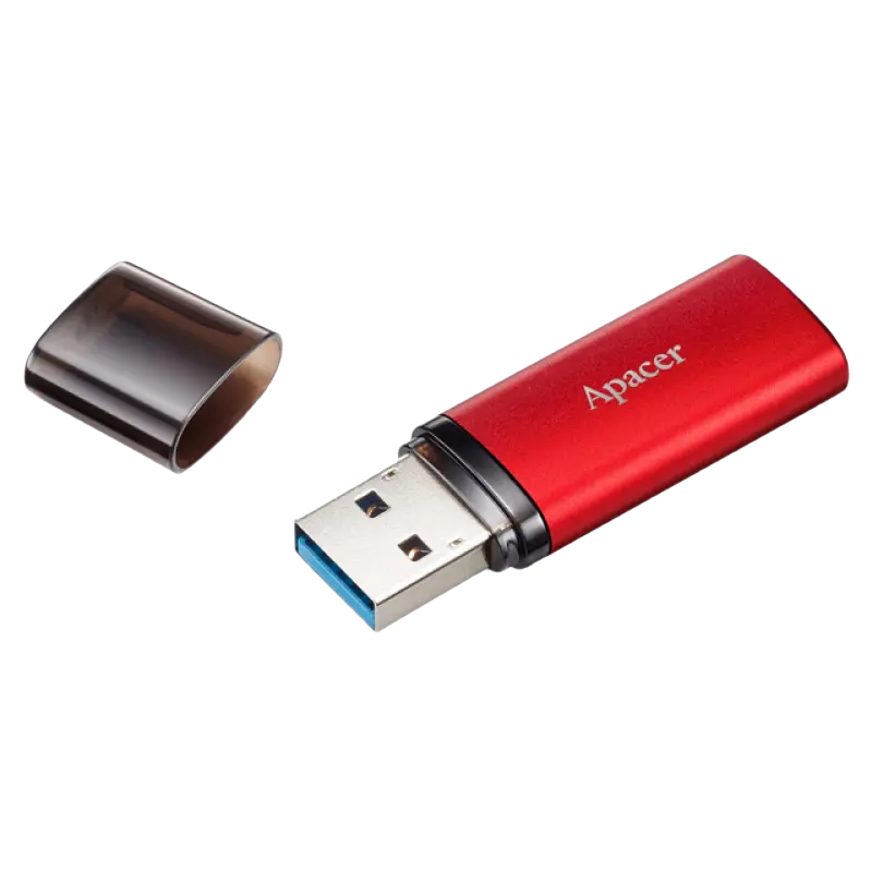 32GB USB3.1 Flash Drive Apacer "AH25B", Red, Matte Metal Shell, Classic Cap (AP32GAH25BR-1)