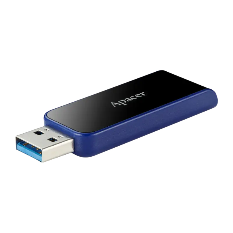 32GB USB3.1 Flash Drive Apacer "AH356", Black/Blue, Slider (AP32GAH356B-1)
