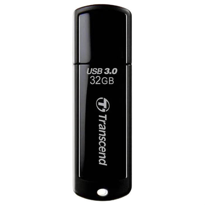 32GB USB3.1 Flash Drive Transcend "JetFlash 700", Black, Classic (R/W:90/20MB/s)