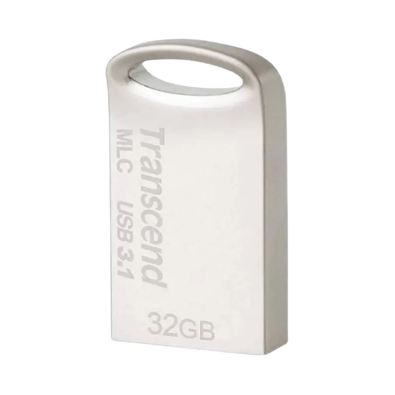 32GB USB3.1 Flash Drive Transcend "JetFlash 720S", Silver, Metal Case, COB (MLC, R/W:130/45MB/s)