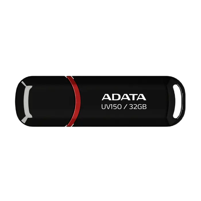 32GB USB3.1 Flash Drive ADATA "UV150", Black, Plastic, Classic Cap (R/W:40/20MB/s)
