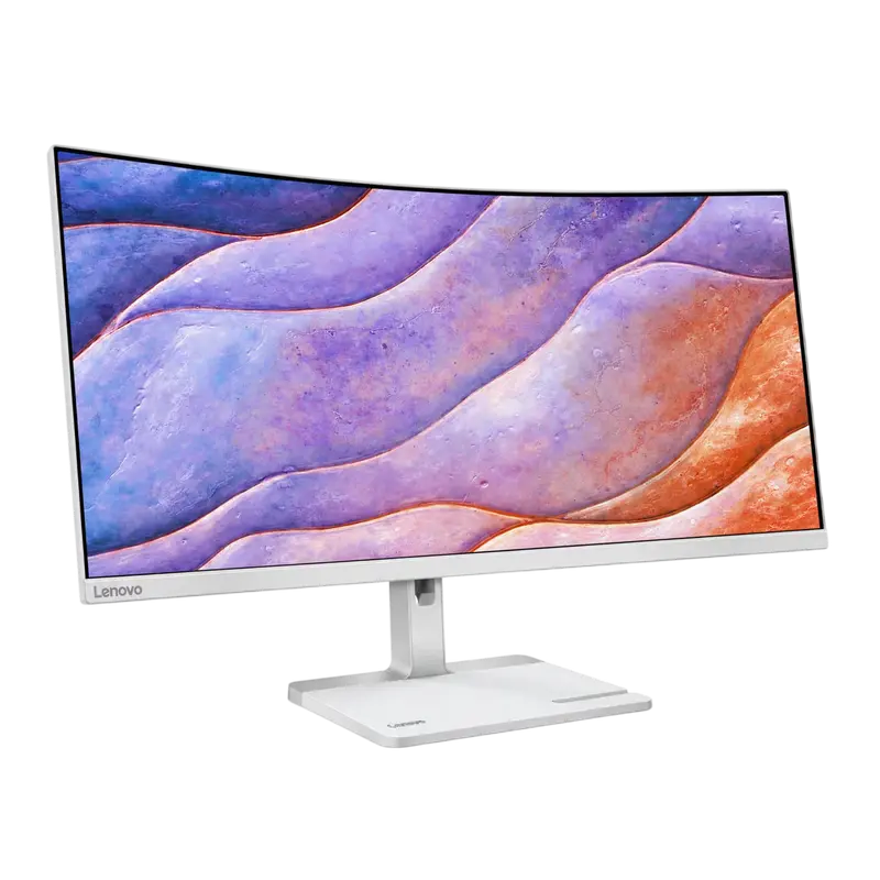 Monitor Lenovo L34W-4C 34 inch curbat WQHD Alb, vedere alternativă