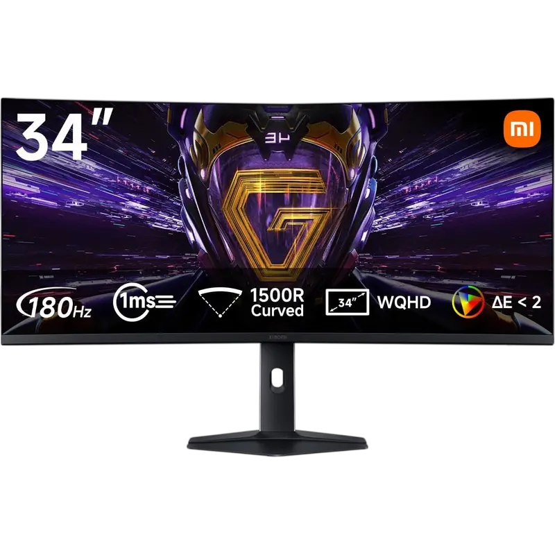 Monitor gaming curbat Xiaomi Mi G34WQi 2026 34 inch 3440x1440 Negru