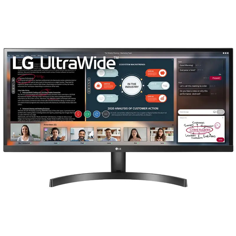 LG 34WL50S-B Monitor 2560 x 1080 75Hz Black