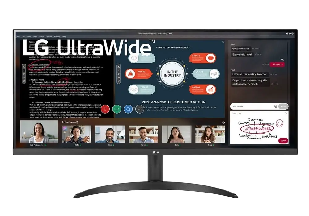 LG 34WP500-B Monitor 2560 x 1080 75Hz Black