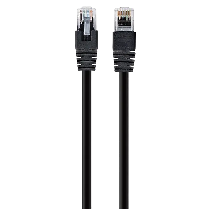 3m, Patch Cord Black, PP12-3M/BK, Cat.5E, Cablexpert, molded strain relief 50u" plugs