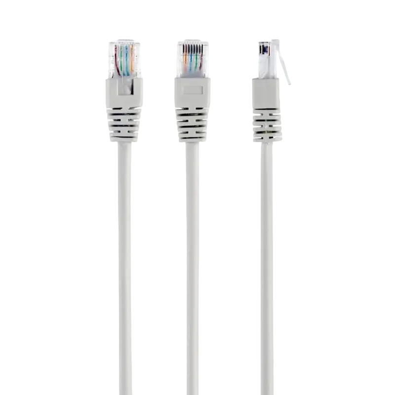 3m, Patch Cord Gray PP12-3M, Cat.5E, Cablexpert, molded strain relief 50u" plugs