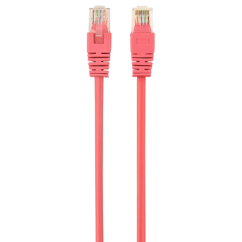 3m, Patch Cord Pink, PP12-3M/RO, Cat.5E, Cablexpert, molded strain relief 50u" plugs