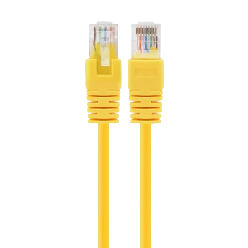 3m, Patch Cord Yellow, PP12-3M/Y, Cat.5E, Cablexpert, molded strain relief 50u" plugs