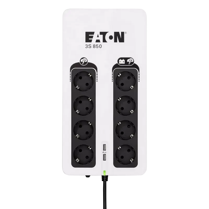 UPS Eaton 3S850DIN 850VA/510W, AVR, 1*USB-B, 2*USB-A chatging, 4*Schuko, 4*Schuko surge only