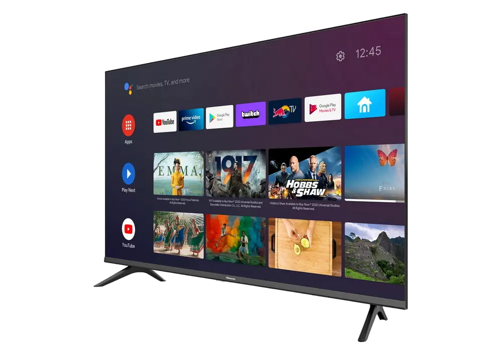 Televizor LED Smart Hisense 40A4HA 40 inch Full HD Android TV Negru, vedere posterioară