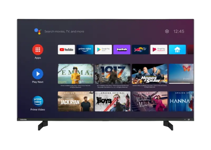 43" LED SMART TV TOSHIBA 43QA5D63DG, QLED 3840x2160, Android TV, Black