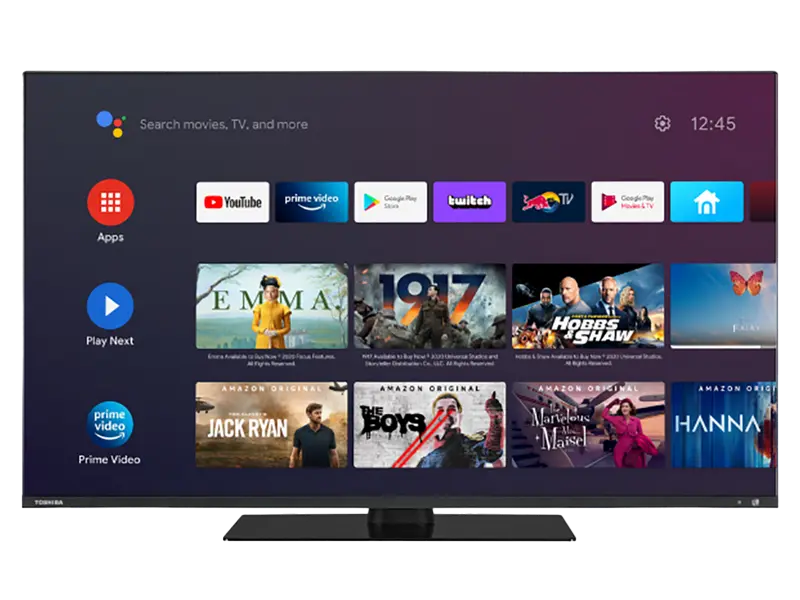 43" LED SMART TV TOSHIBA 43QA7D63DG, QLED 3840x2160, Android TV, Black