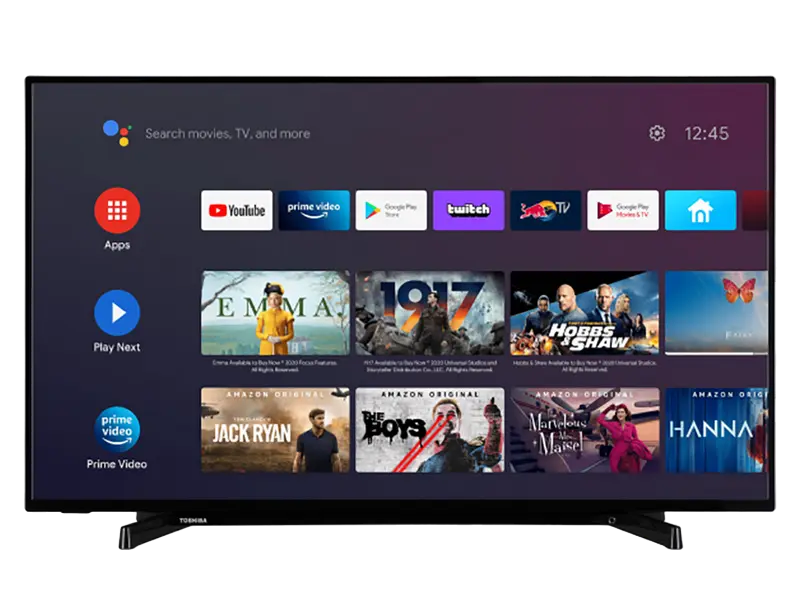 43" LED SMART TV TOSHIBA 43UA2263DG, 4K HDR, 3840 x 2160, Android TV, Black