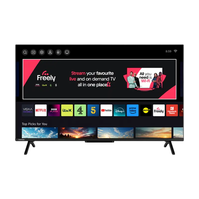 43" LED SMART TV TOSHIBA 43UV1563DG, 4K UHD, VIDAA OS, Black