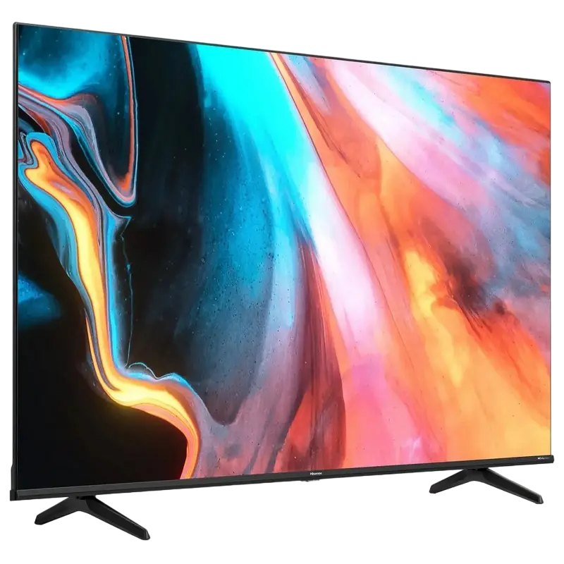 Televizor Hisense 43E7HQ 43 inch QLED 4K UHD Smart TV VIDAA Gri, vedere laterală