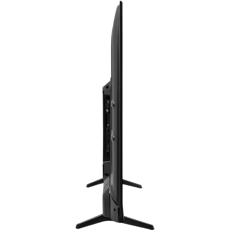Televizor Hisense 43E7HQ 43 inch QLED 4K UHD Smart TV VIDAA Gri, vedere posterioară