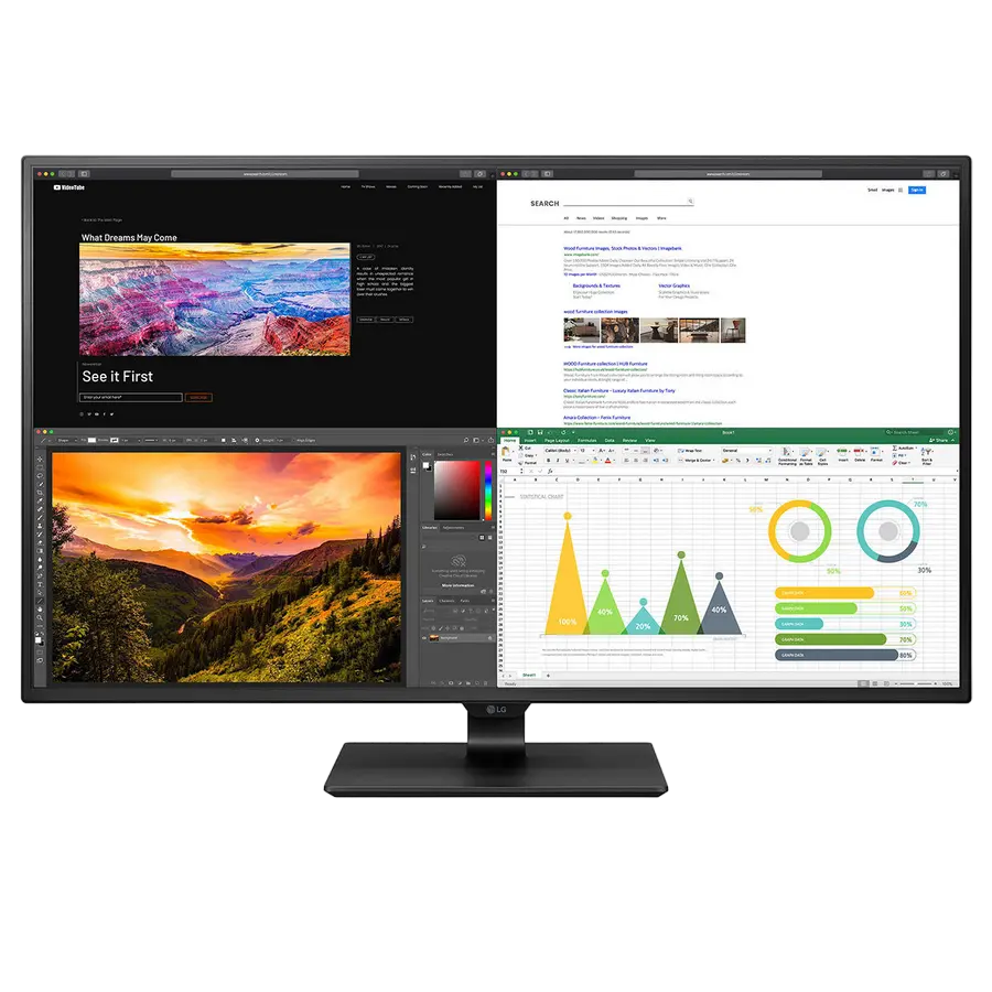 LG 43UN700-B Monitor 3840 x 2160 60Hz Black
