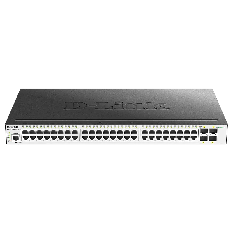48-port 10/100/1000BASE-T, 4x1000Base-X SFP D-Link DGS-3000-52L/B1A