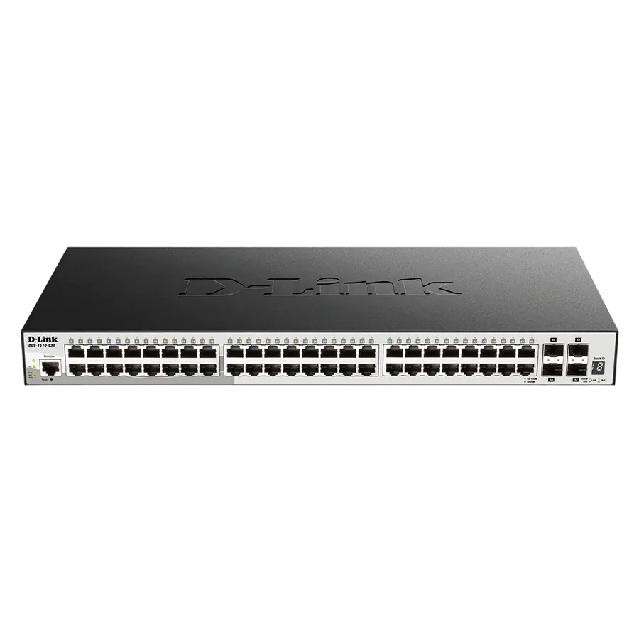 48-port 1GBASE-T, 2 SFP 1GB, 4 SFP+ 10GB, D-Link DGS-1510-52X