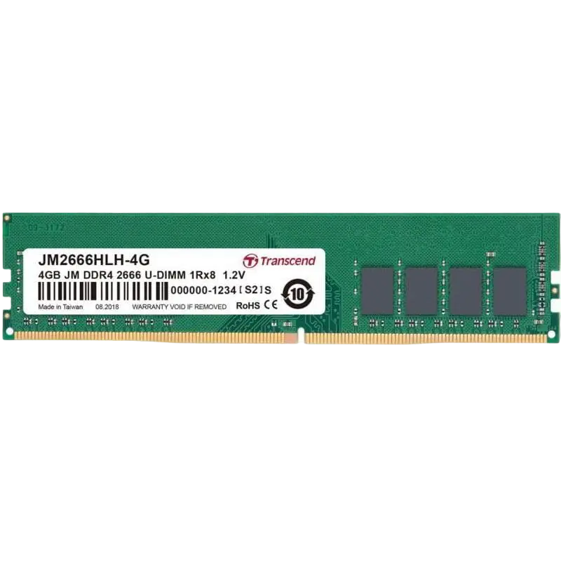 4GB DDR4- 2666MHz Transcend PC21300, CL19, 288pin DIMM 1.2V
