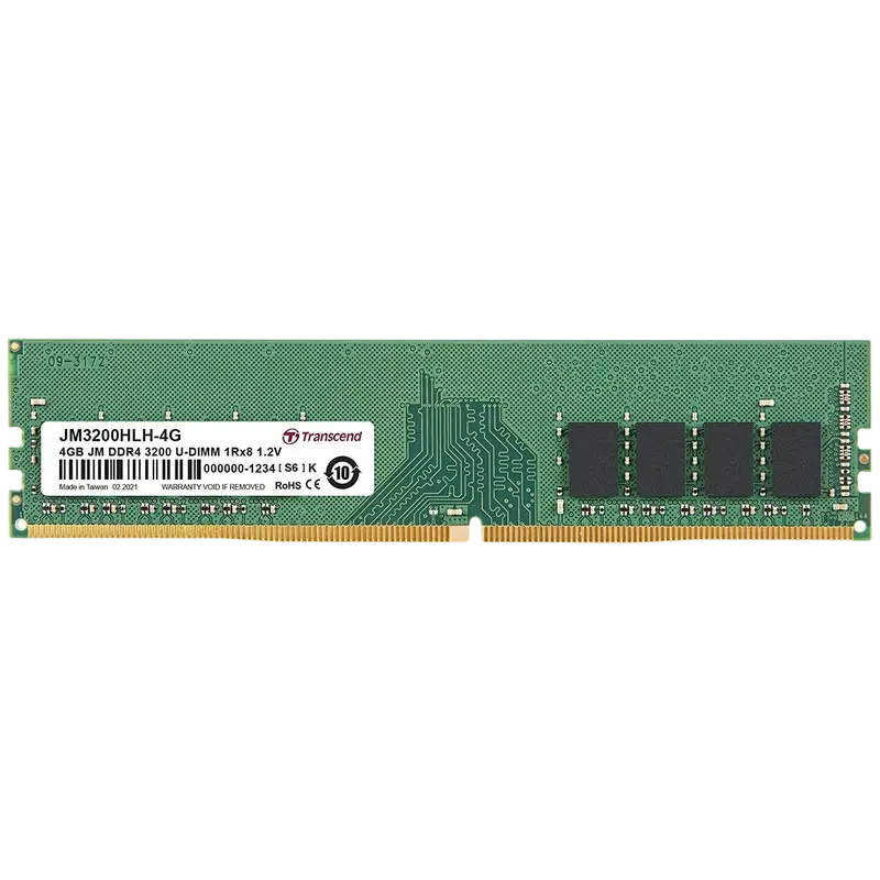 4GB DDR4- 3200MHz Transcend PC25600, CL22, 288pin DIMM 1.2V